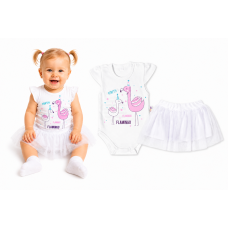 2D sada - body kr. rukáv Flaming + tutu suknička