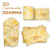 3D Mantinel s povlečením + zavinovačka zdarma, Medvídek krémový