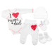5-ti dílná soupravička do porodnice I love mom & dad, vel. 62, uni