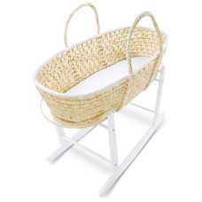 Albero Mio Koš Mojžíšův pro miminko se stojanem + matrace, přírodní