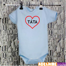 Baby Dejna Body kr. rukáv  SRDÍČKO TÁTA - sv. modré