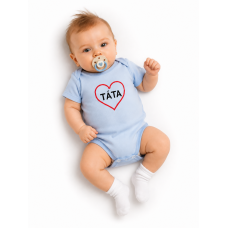 Baby Dejna Body kr. rukáv  SRDÍČKO TÁTA - sv. modré