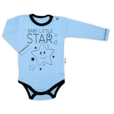 Baby Nellys Body dlouhý rukáv, modré, Baby Little Star, vel. 74