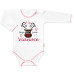 Baby Nellys Body dlouhý rukáv Moje prvé Vianoce, Sob, bílé, vel. 86
