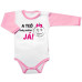 Baby Nellys Body dlouhý rukáv s vtipným textem, A TEĎ tady velím JÁ! Holka, vel. 86
