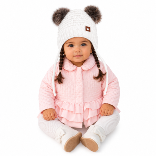 Baby Nellys Dětská přechodová bundička s volánky, světle růžová, vel. 92 Baby Nellys Dětská přechodová bundička s volánky, světle růžová, vel. 92