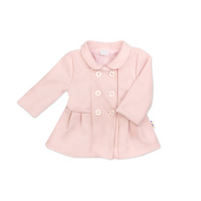 Baby Nellys Dětský flaušový kabátek, pudrově růžový, vel. 80