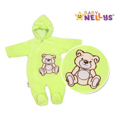 BABY NELLYS Kombinézka/overálek Teddy Bear, velikost: 74 - zelená