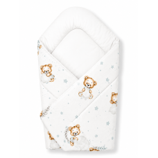 Baby Nellys Zavinovačka pro miminko Classic Sleepy Teddy, bílý