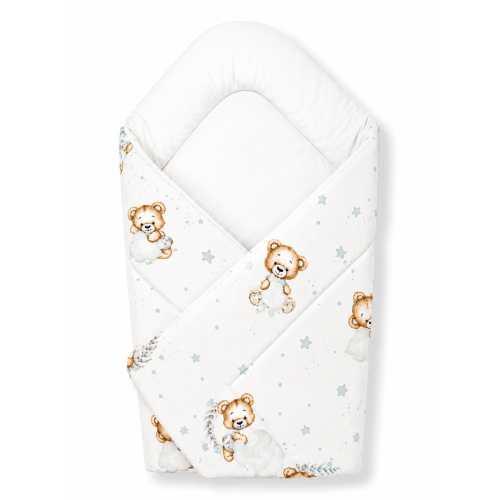 Baby Nellys Zavinovačka pro miminko Classic Sleepy Teddy, bílý Baby Nellys Zavinovačka pro miminko Classic Sleepy Teddy, bílý