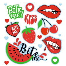 Barevná, veselá nažehlovačka Tulimi, Bite Me - malý arch