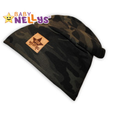 Bavlněná čepička Army Baby Nellys ® - zelená