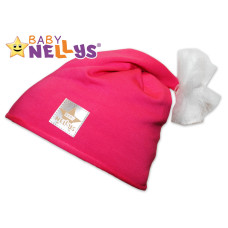 Bavlněná čepička Tutu květinka Baby Nellys ® - malinová, 2-8let