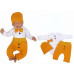 Bavlněná soupravička body, tepláčky, čepička a motýlek 4D, Z&Z, bílá/hořčicová, vel. 68