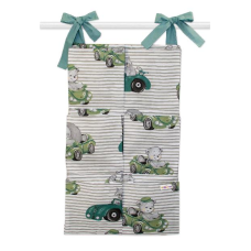 Bavlněný kapsář na postýlku Baby Nellys 6 kapes, Baby Car, zelená