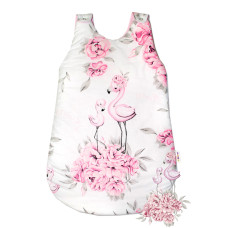 Bavlněný spací vak Baby Nellys, Plameňák, 70 cm - růžový