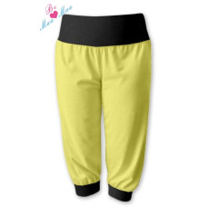 Be MaaMaa Sportovní 3/4 legíny CAPRI - žlutá/černá