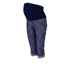 Be MaaMaa Těhotenské 3/4 kalhoty s elastickým pásem - granát/melírované