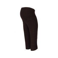 Be MaaMaa Těhotenské 3/4 tepláky s elastickým pásem - hnědé, vel. XL