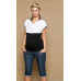 Be MaaMaa Těhotenské JEANS 3/4  - granátové, vel. XS