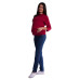 Be MaaMaa Těhotenské kalhoty - tmavý jeans, vel. XXL