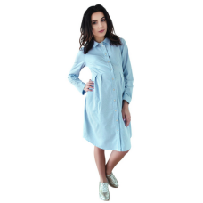 Be MaaMaa Těhotenské šaty/tunika dl. rukáv - modré, vel. XL