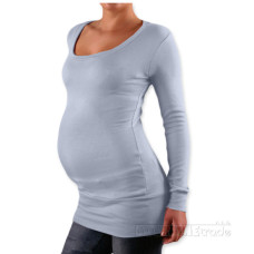 Be MaaMaa Triko, tunika nejen pro těhotné Nelly - šedá, vel. L/XL