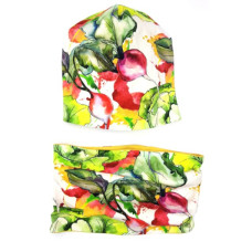 Bexa Jarní, podzimní dvouvrstvá čepice + komínek, Vegetables, vícebarevná