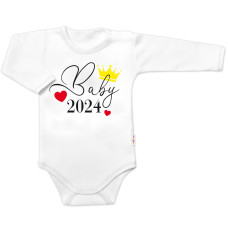 Body dlouhý rukáv Baby 2024, Baby Nellys, bílé