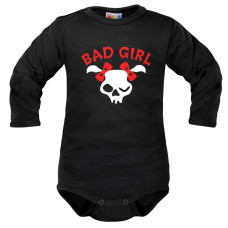 Body dlouhý rukáv Dejna Bad Girl - černé, vel. 86