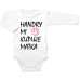 Body dlouhý rukáv Handry mi kupuje matka, Baby Nellys, bílé, vel. 74