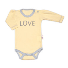 Body dlouhý rukáv Love - žluté
