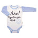 Body dlouhý rukáv s vtipným textem Baby Nellys, Ano! Vypadám jako tatínek, kluk