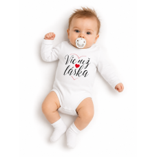 Body dlouhý rukáv, Víc než láska, Baby Nellys, bílé, vel. 86