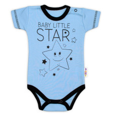 Body krátký rukáv Baby Nellys, Baby Little Star - modré, vel. 56