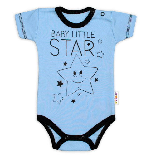 Body krátký rukáv Baby Nellys, Baby Little Star - modré, vel. 68 Body krátký rukáv Baby Nellys, Baby Little Star - modré, vel. 68