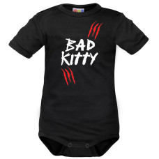 Body krátký rukáv Dejna Bad Kitty - černé, vel. 80