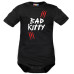Body krátký rukáv Dejna Bad Kitty - černé, vel. 80