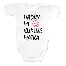 Body krátký rukáv Hadry mi kupuje matka, Baby Nellys, bílé, vel. 86
