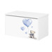 Box na hračky Nellys - Teddy love - modrý