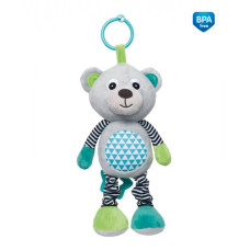 Canpol Babies Plyšová hračka s hrací skříňkou Bears, 0m+ – šedá, 27 cm