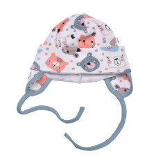 Čepička na zavazování, bavlna, Space Bear, Baby Nellys, pastel mint, vel. 62/68