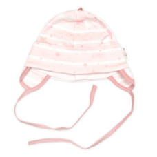 Čepička pro miminko na zavazování, bavlna, Baby Stars, pastel rose, vel. 74/80