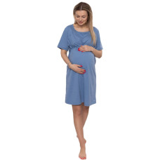 Dámská těhotenská/kojící noční košile Luna, jeans, vel. L