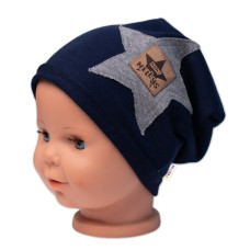 Dětská čepice bavlna, Baby Star, Baby Nellys, granát