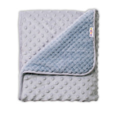 Dětská luxusní oboustranná deka s minky 80x90 cm, šedá, Baby Nellys