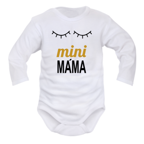 Dětské body dlouhý rukáv Dejna Spící oči Mini Máma - bílé, vel. 86 Dětské body dlouhý rukáv Dejna Spící oči Mini Máma - bílé, vel. 86