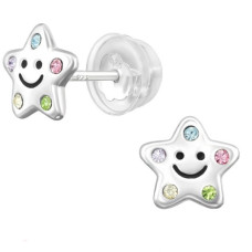 Dětské stříbrné náušničky Star Smile premium