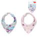 Dětský bryndáček/šátek 2D sada BabyOno Floral, lila/mátová