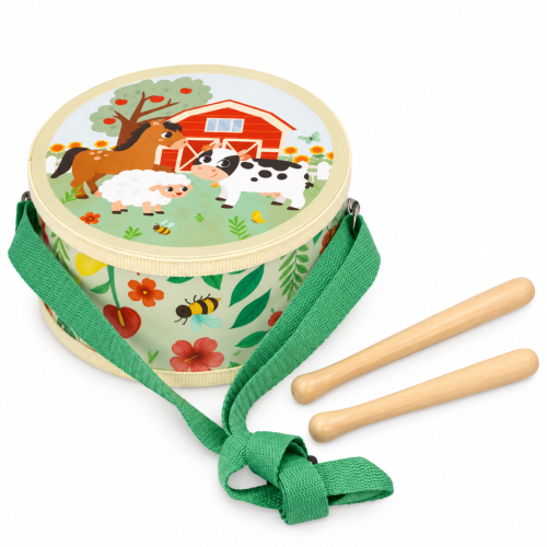 Dětský bubínek s motivem farmy – Adam Toys Dětský bubínek s motivem farmy – Adam Toys
